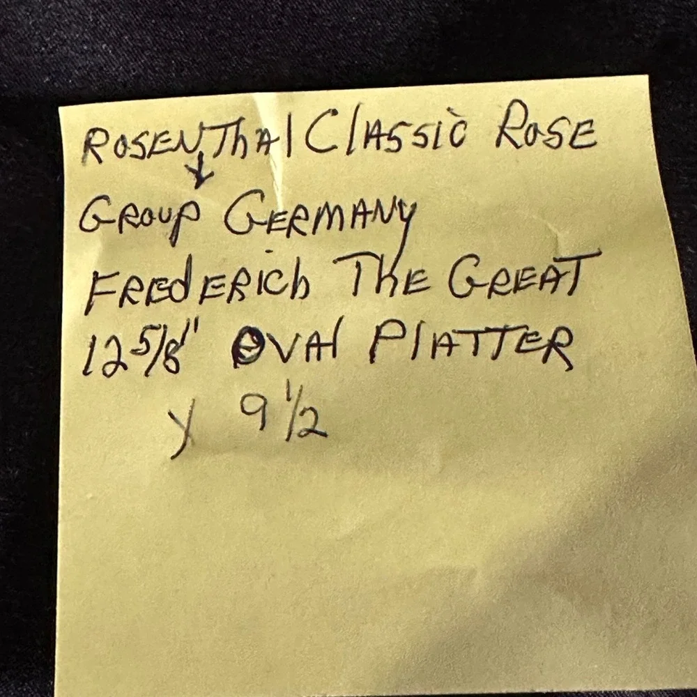 Rosenthal Classic Rose Frederick the Great Cobalt Gold Oval Platter 12.5